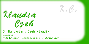 klaudia czeh business card
