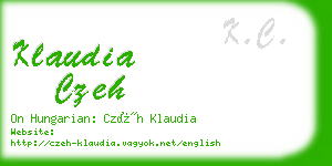 klaudia czeh business card